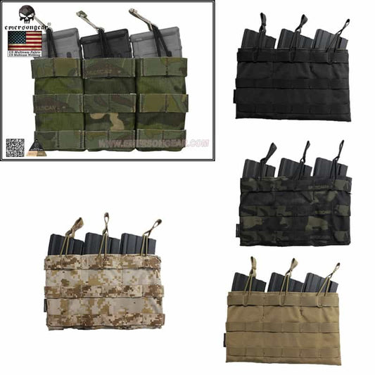 Emerson Triple 5.56 Open Top Magazine Pouch - Longshot Tactical