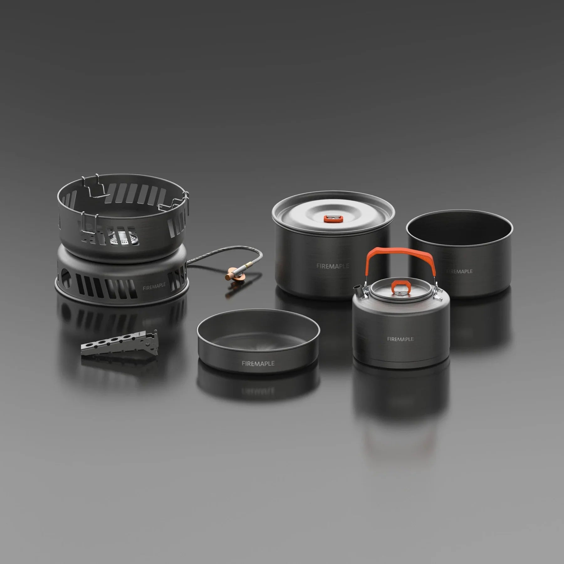Firemaple Cooking Kit with Pots and Pans With Gas Burner - Longshot Tactical