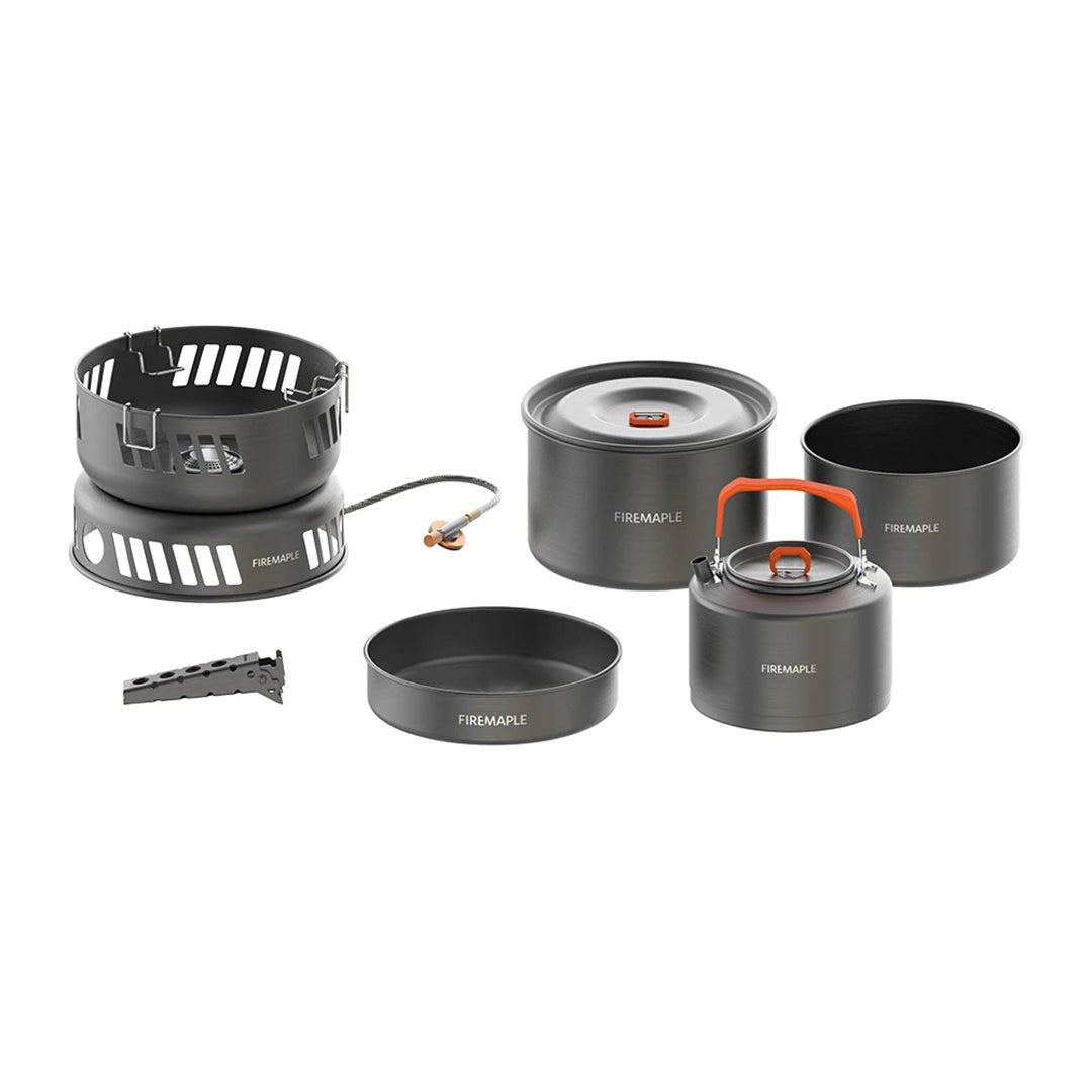Firemaple Cooking Kit with Pots and Pans With Gas Burner - Longshot Tactical