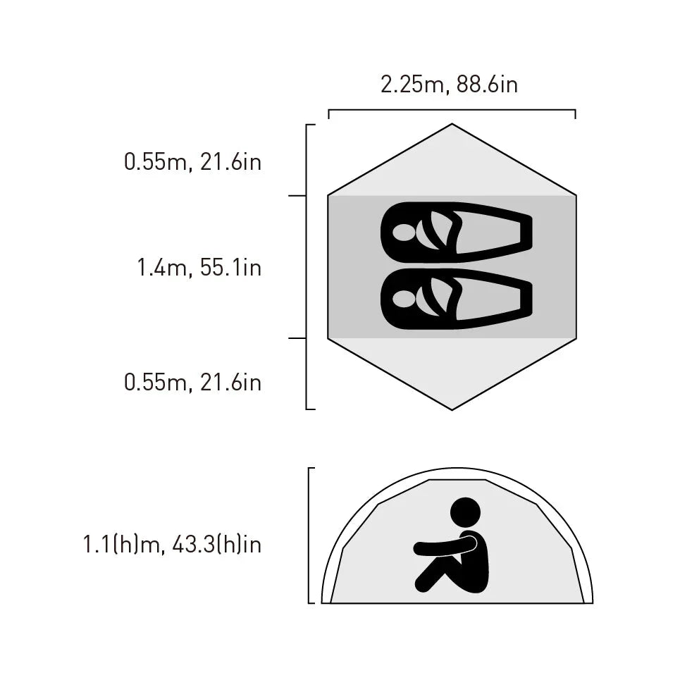 FireMaple Tropics 2 Person Backpacking Tent With Footprint - Longshot Tactical