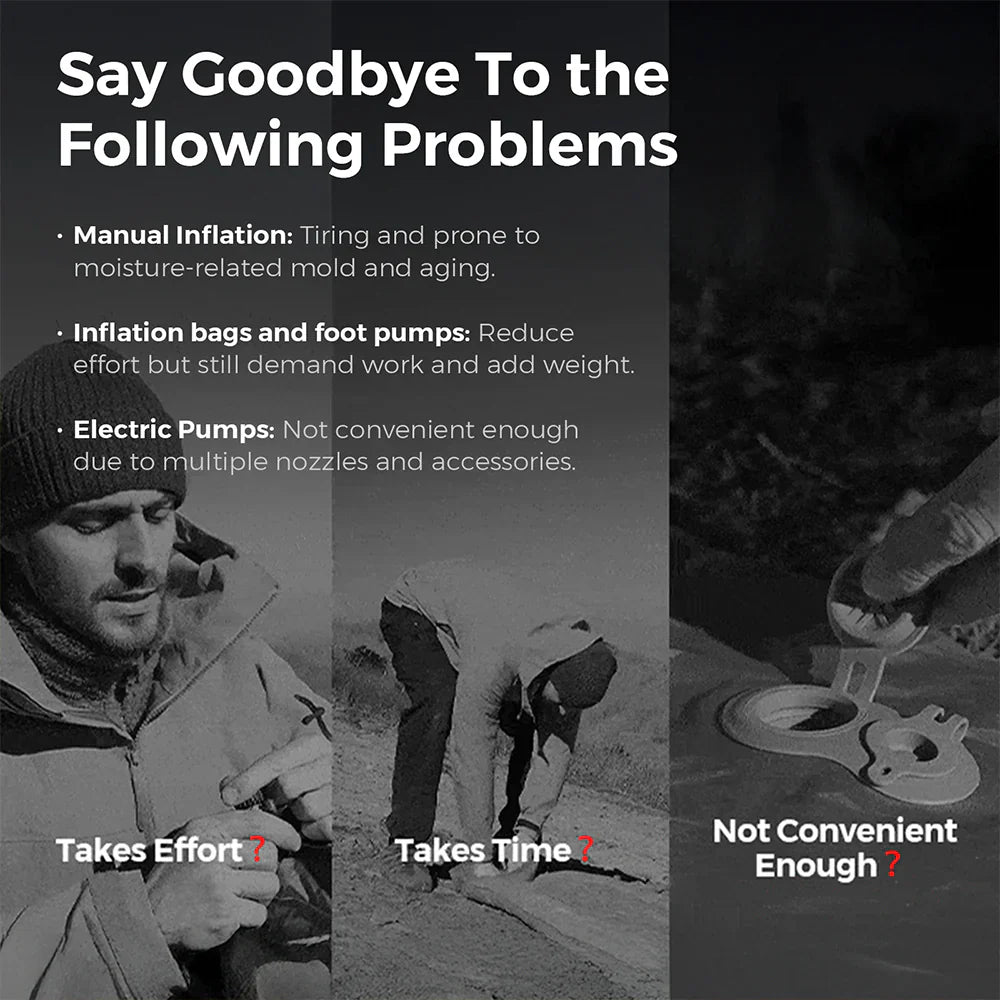 Flextail Gear Tiny Sleeping Pad R03 AVS - 3.5 L - Value 3 Season Sleeping Pad with Pump (Large) - Longshot Tactical