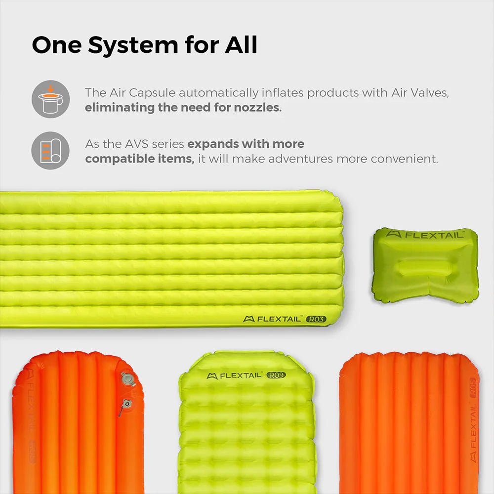 Flextail Gear Tiny Sleeping Pad R03 AVS - 3.5 L - Value 3 Season Sleeping Pad with Pump (Large) - Longshot Tactical