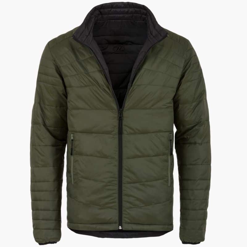 Highlander Reversible Down Jacket, Black and Olive (Various sizes) - Longshot Tactical
