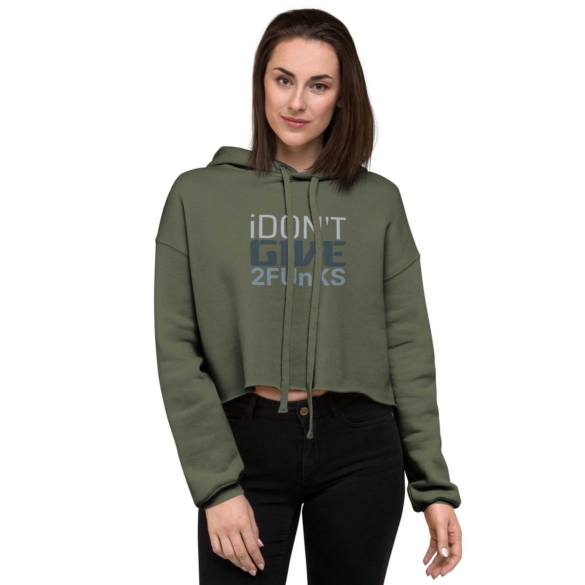 I don't give 2 funks Crop Hoodie - Longshot Tactical