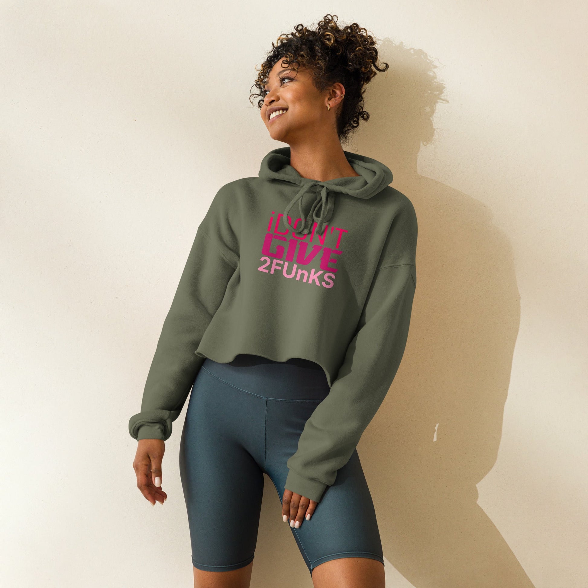 I dont give 2 funks womens Crop Hoodie - various colours - Longshot Tactical