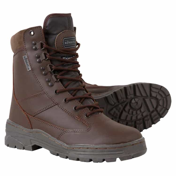 Kombat UK Leather Patrol Boot 8" - Brown - Longshot Tactical