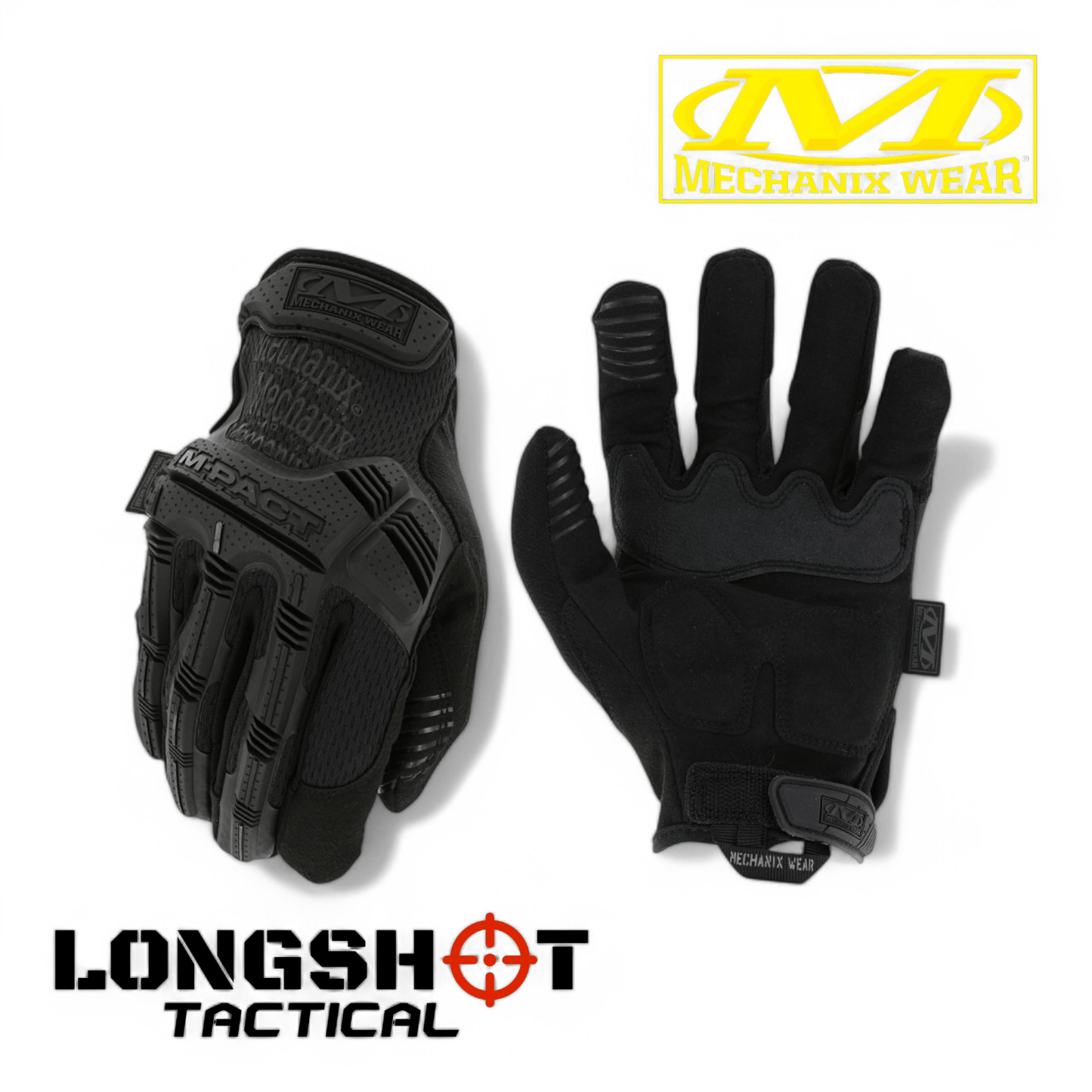 Mechanix M - PACT Black Airsoft Gloves - Longshot Tactical