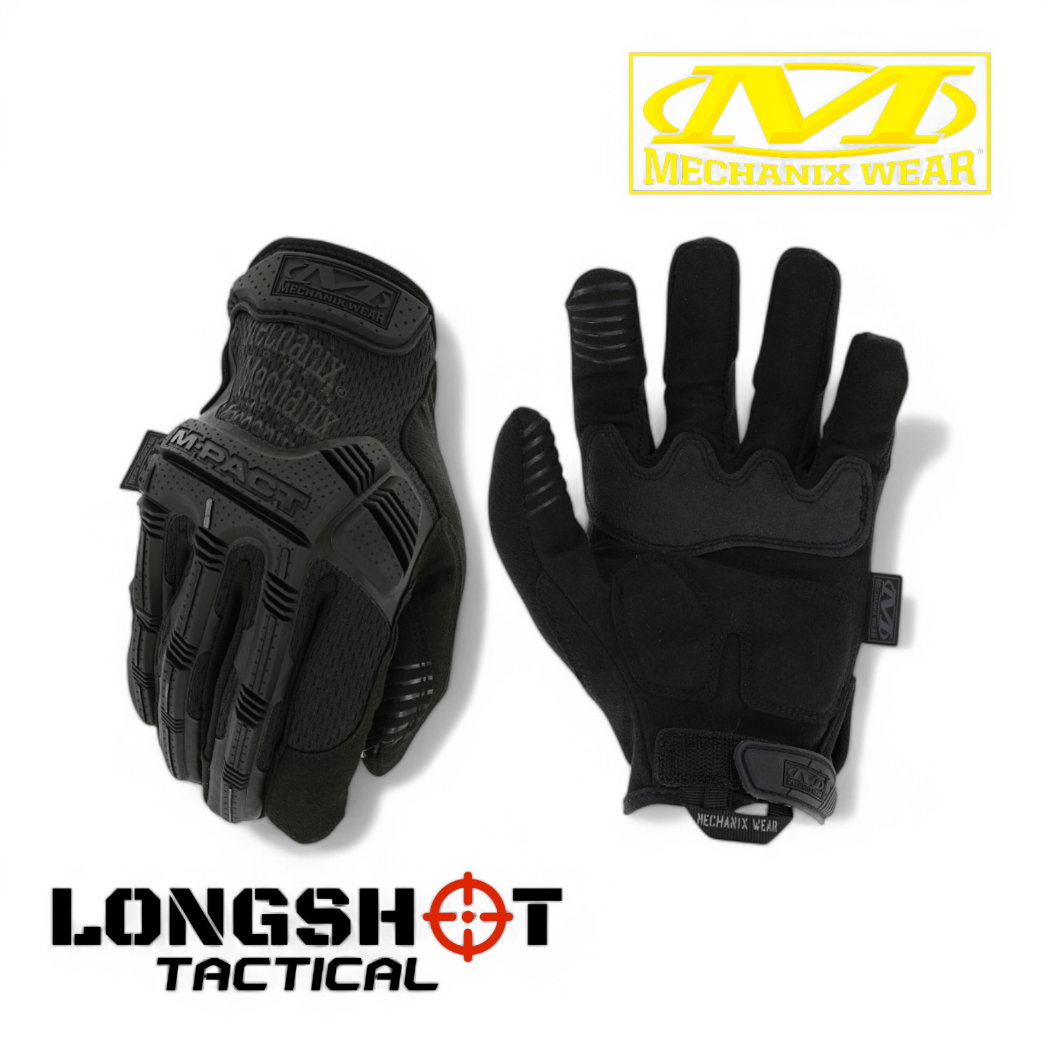 Mechanix M - PACT Black Airsoft Gloves - Longshot Tactical