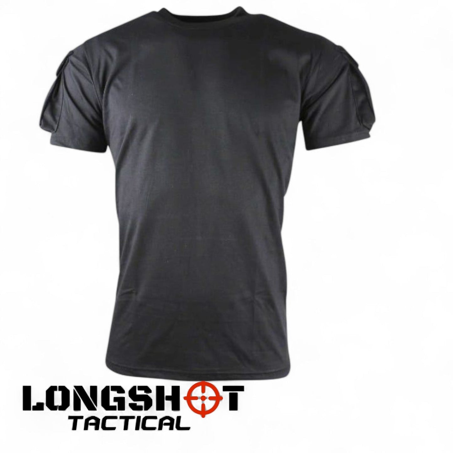 Mens Black Tactical T-Shirt - Longshot Tactical