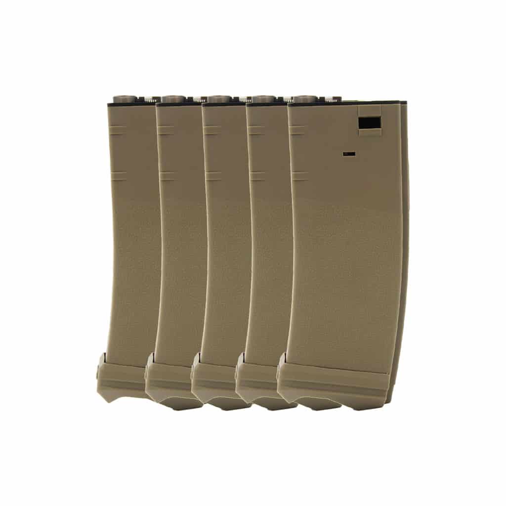 Modify 190 Round XTC M4 Mid Cap Magazine (Tan) Box Of 5 - Longshot Tactical