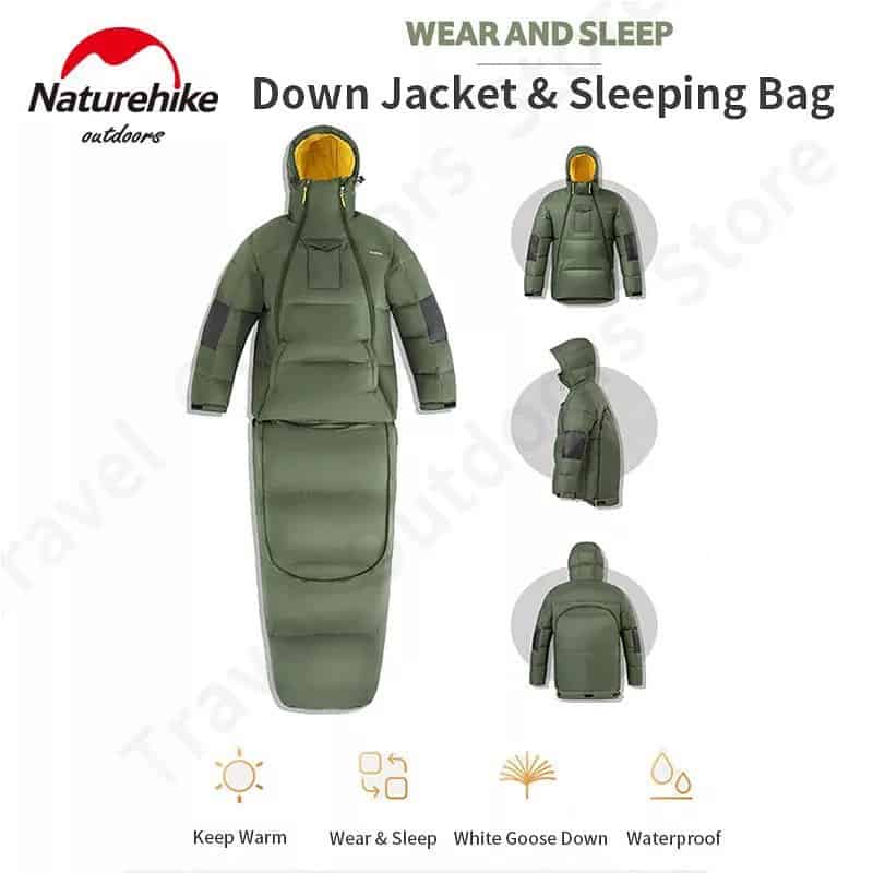Naturehike 2 in 1 Sleeping Bag and Down Jacket - Longshot Tactical
