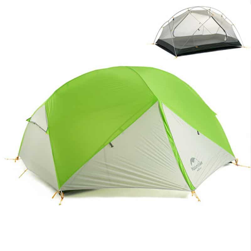 Naturehike 20D Mongar Ultralight 2 man Tent (Various Colours) With Mat - Longshot Tactical