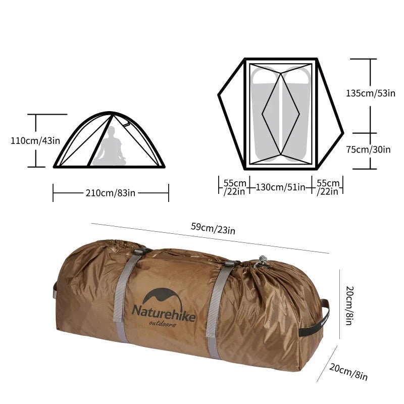 Naturehike Canyon 2 Pop Up 2 Man Tent - Longshot Tactical