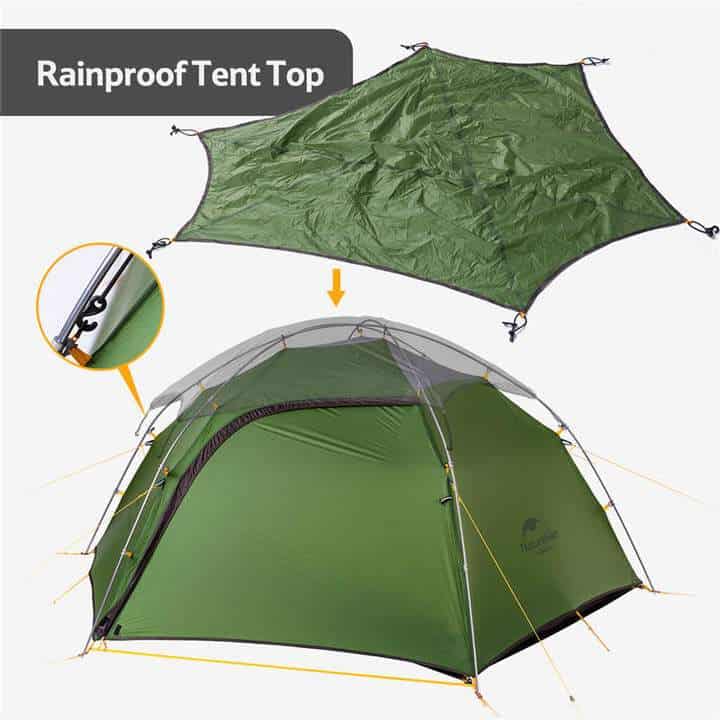 Naturehike Cloud Peak 2 - Man Tent (Green) - Longshot Tactical