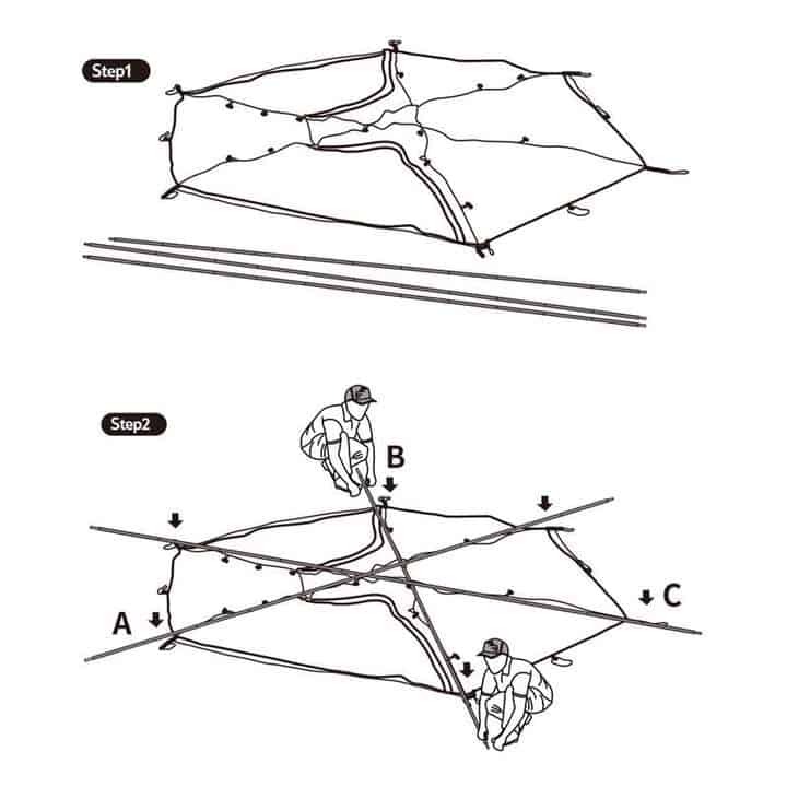 Naturehike Cloud Peak 2 - Man Tent (Green) T DOOR (Limited Run) - Longshot Tactical