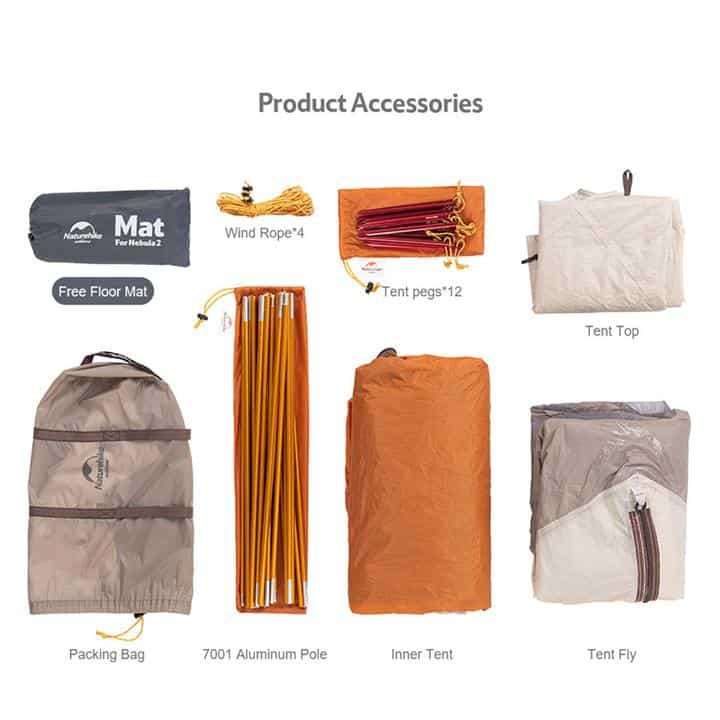 Naturehike Nebula 2, 2 Man tent 4 Season - Longshot Tactical