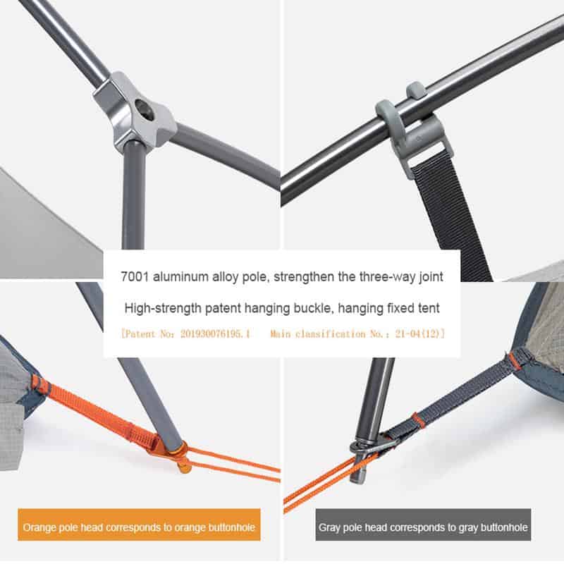 Naturehike Outdoor VIK 2 Series Ultralight 15D Nylon 2 Person Tent - Longshot Tactical