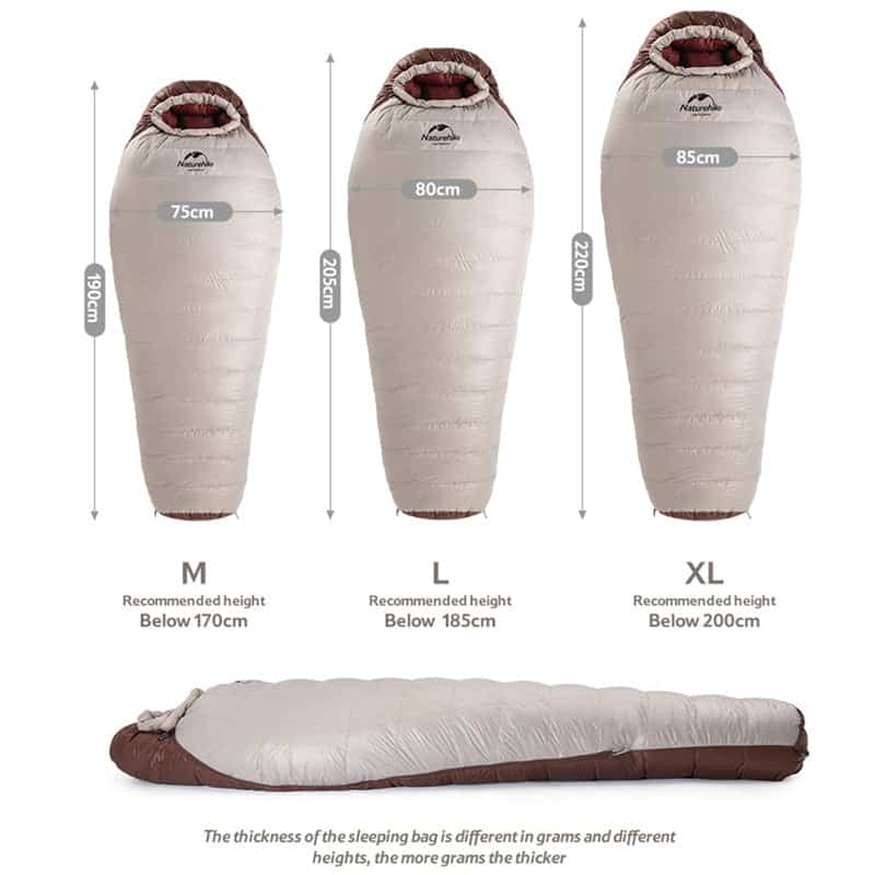 Naturehike Snowbird Mummy duck down winter Sleeping Bag (Various Sizes and Ratings ) - Longshot Tactical