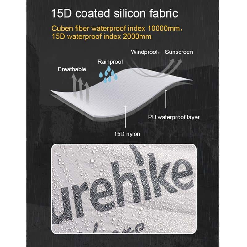 Naturehike Ultralight 15D CloudUp Wing Camping Tent 2 Person (With Mat) - Longshot Tactical