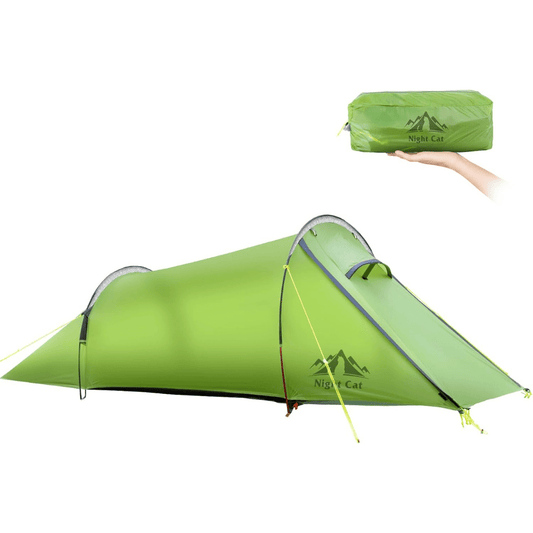 Night Cat 1 Person Ultralight Tunnel Tent – 1.5kg Waterproof - Longshot Tactical