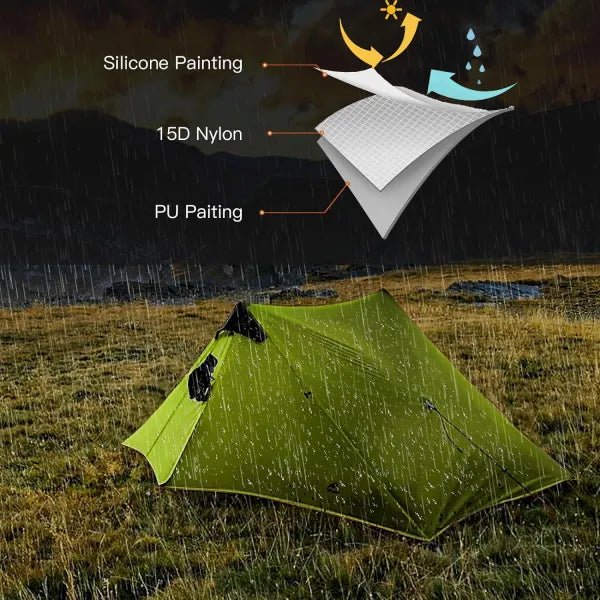 Night Cat 2 Person Ultra Lightweight Backpacking Tent - Longshot Tactical