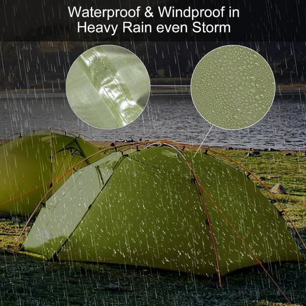 Night Cat 2 Persons backpacking tent with Aluminium Poles - Longshot Tactical