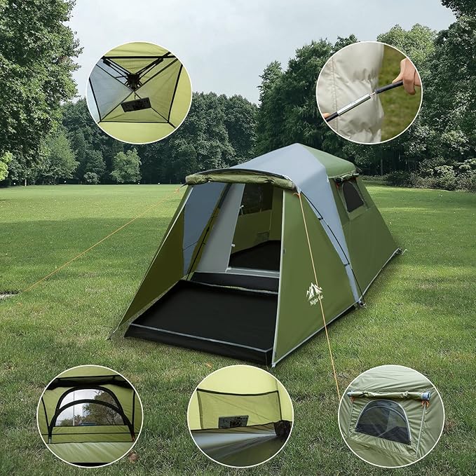 Night Cat 3 - Person Pop - Up Cabin Tent with Porch - Longshot Tactical
