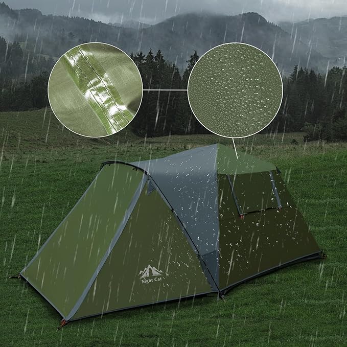 Night Cat 3 - Person Pop - Up Cabin Tent with Porch - Longshot Tactical