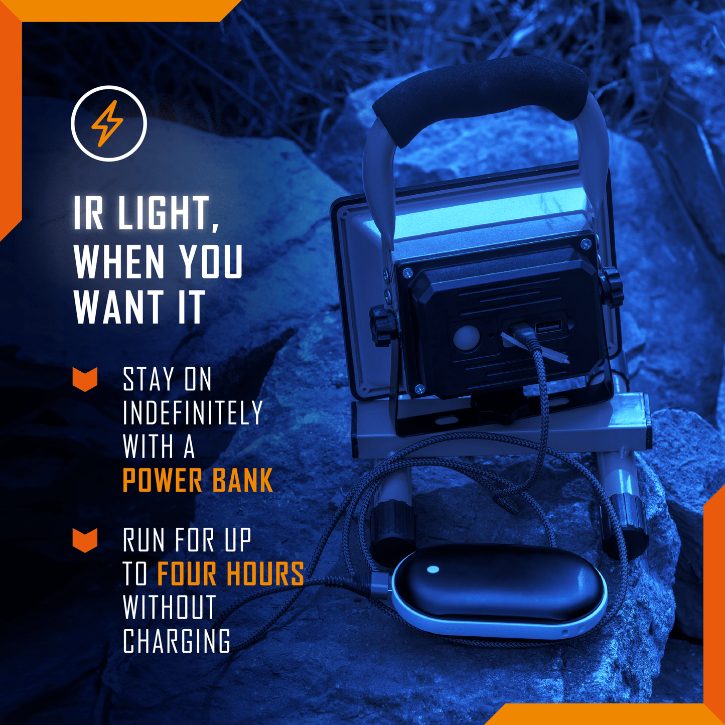 Nightfox Arc | Powerful IR Floodlight | Wide beam | USB - C - Longshot Tactical