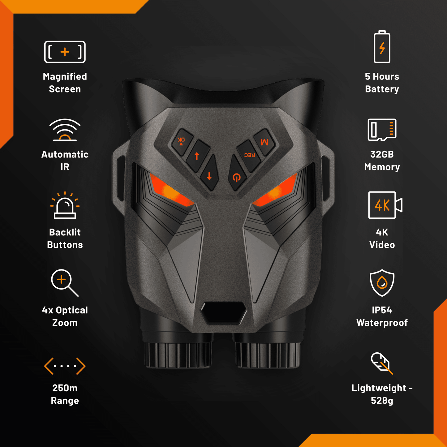 Nightfox Ember Night Vision Binoculars - Longshot Tactical