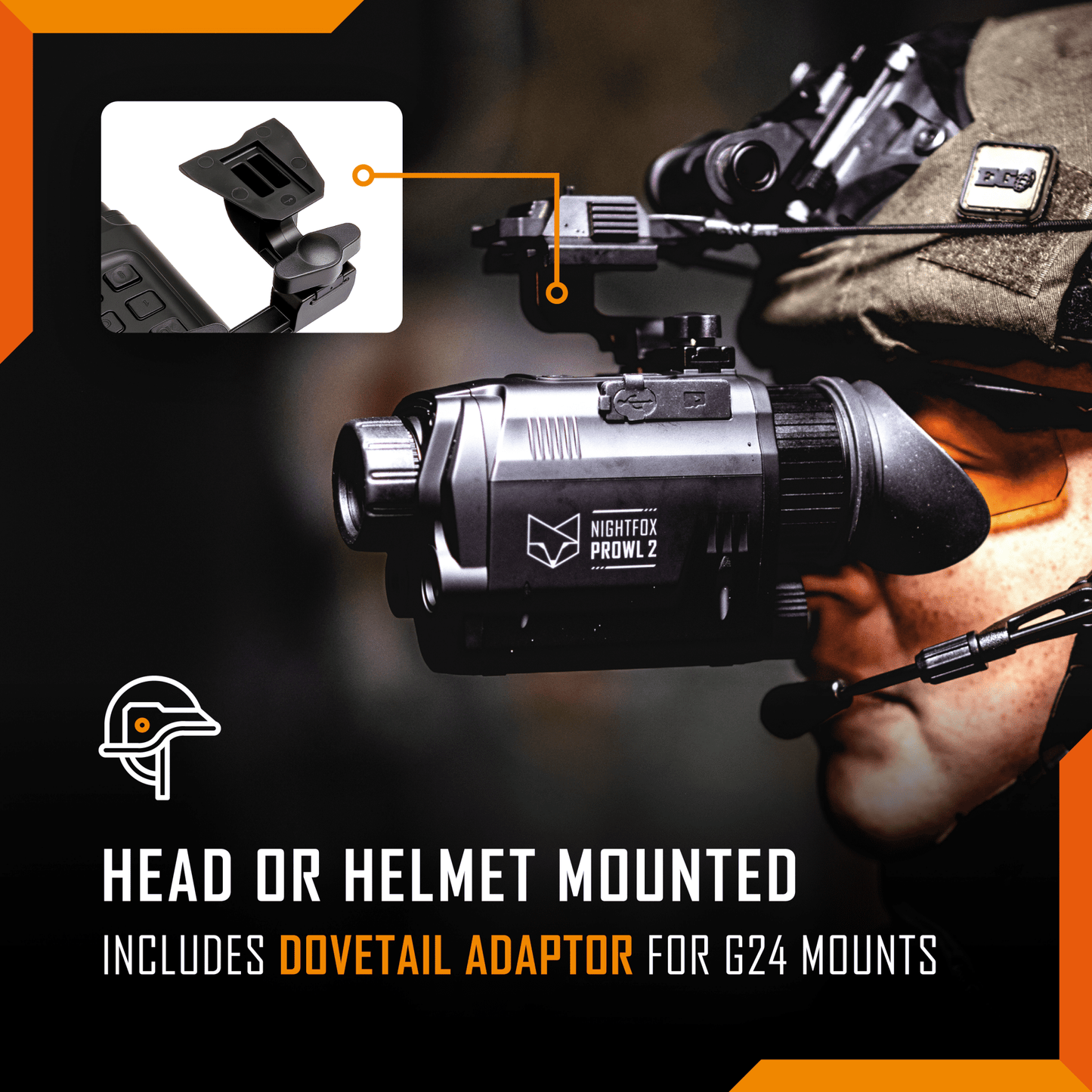 Nightfox Prowl 2 Monocular Night Vision Goggles - Longshot Tactical