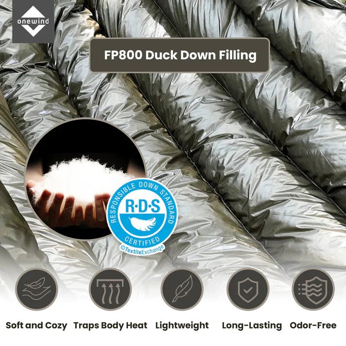 Onewind Solstice Hammock Down Underquilt - 6°C - 5°C - Longshot Tactical