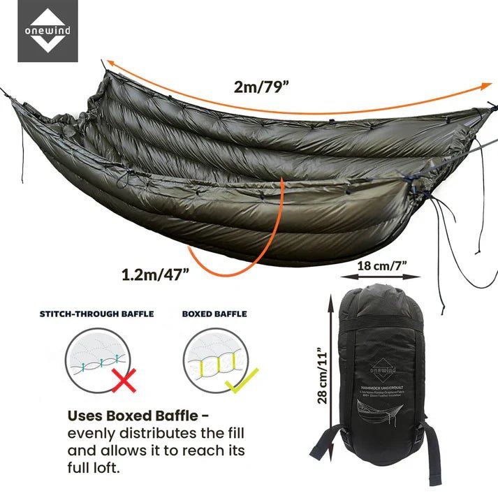 Onewind Solstice Hammock Down Underquilt - 6°C - 5°C - Longshot Tactical