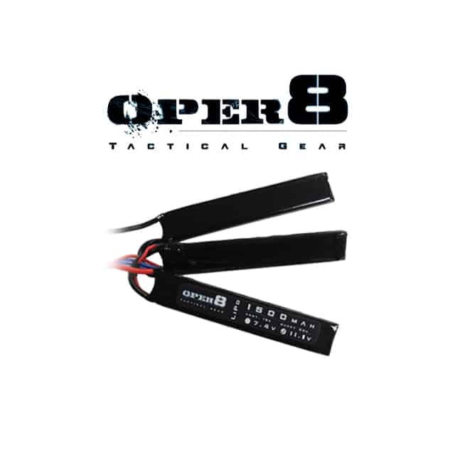 Oper8 11.1v 1500MAH LiPo Crane Stock Battery - Longshot Tactical