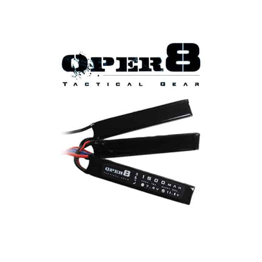 Oper8 11.1v 1500MAH LiPo Crane Stock Battery - Longshot Tactical