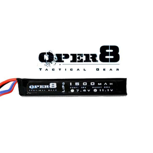 Oper8 11.1v 1500MAH LiPo Stick Battery - Longshot Tactical