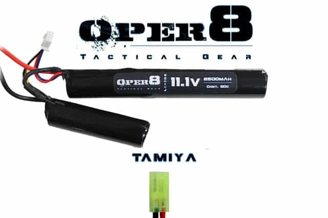Oper8 11.1v LI - Ion 2500MAH Nunchuck Battery - Longshot Tactical
