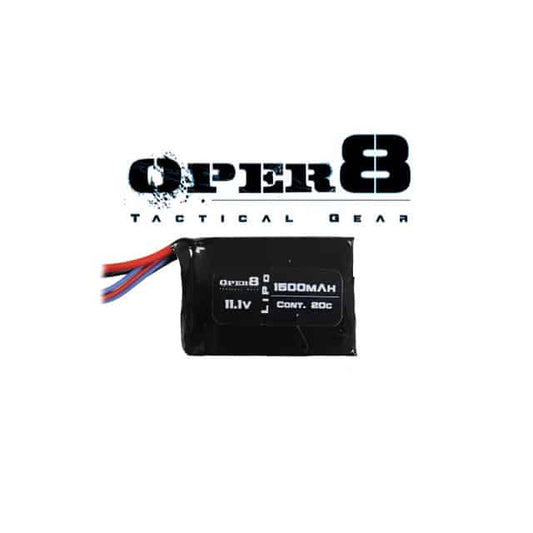 Oper8 11.1V Lipo 1500MAH Block Battery - Longshot Tactical