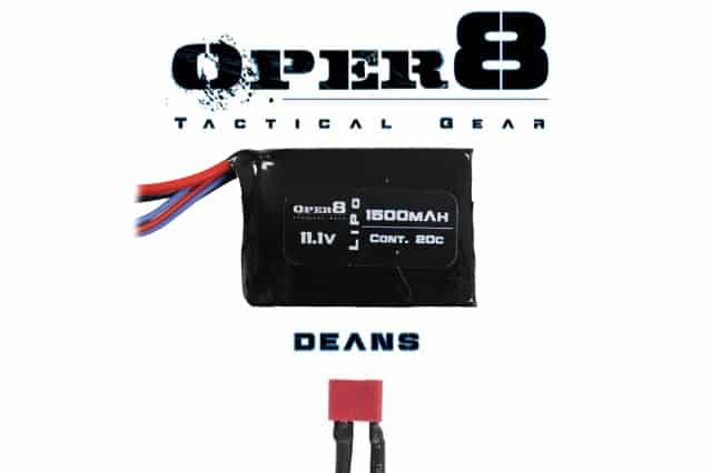 Oper8 11.1V Lipo 1500MAH Block Battery - Longshot Tactical