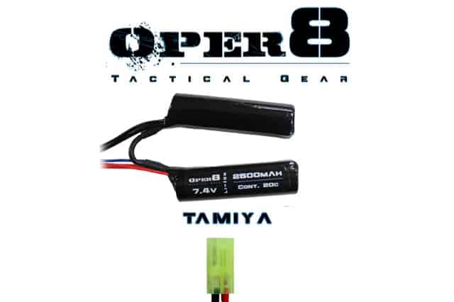 Oper8 7.4V Li - ion 2500MAH Nunchuck Battery - Longshot Tactical