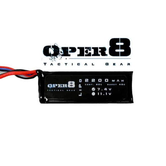 Oper8 7.4v Lipo Block 2200MAH Battery - Longshot Tactical