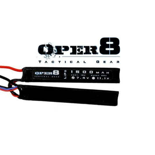 Oper8 7.4v Lipo Cranestock 1500MAH Battery - Longshot Tactical