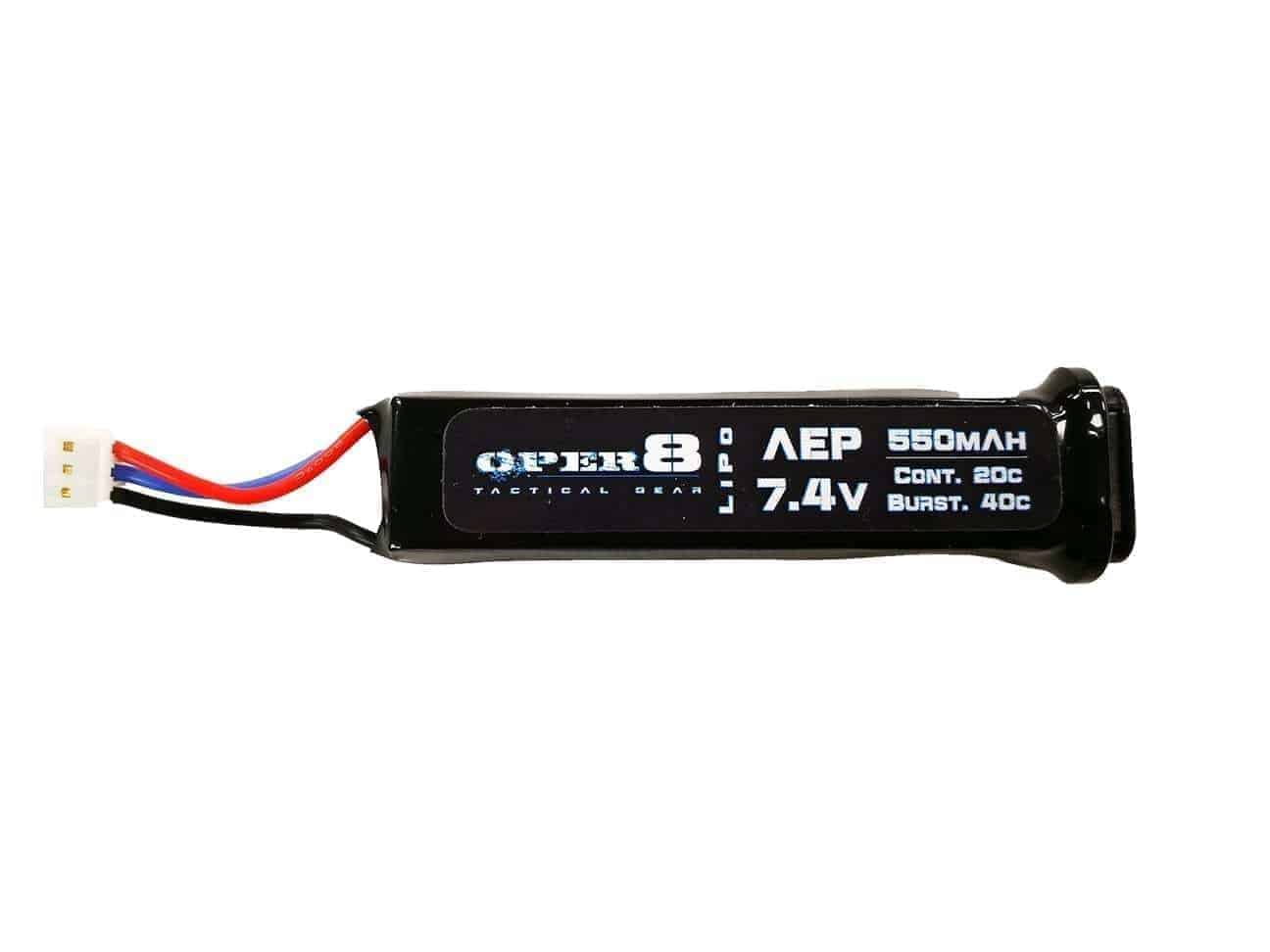 Oper8 AEP 7.4v 550MAH Lipo battery - Longshot Tactical