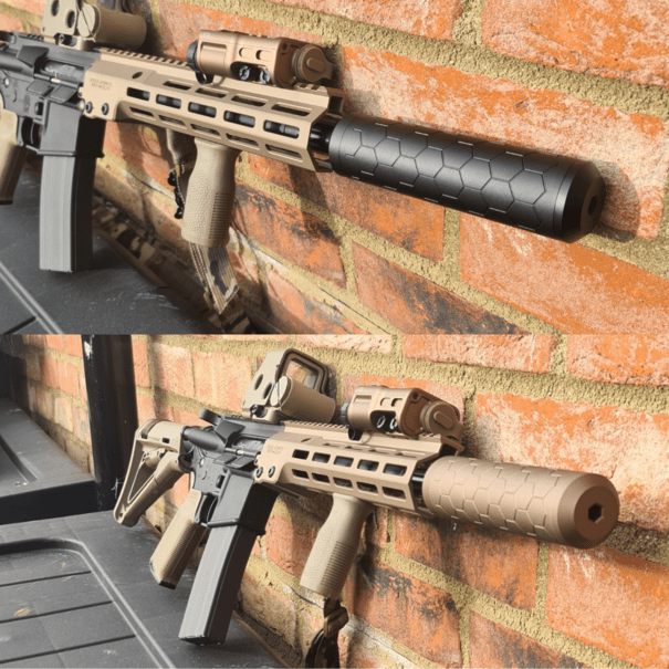 Sniper Mechanics HEXX suppressor XL (Black / FDE) - Longshot Tactical