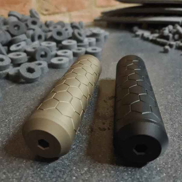 Sniper Mechanics HEXX suppressor XL (Black / FDE) - Longshot Tactical