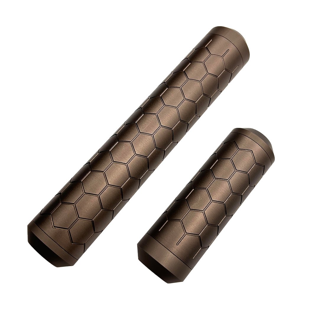 SniperMechanics HEXX Suppressor 14mm CCW Dark Earth - Longshot Tactical
