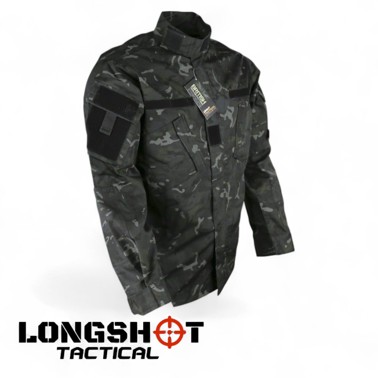 Tactical ACU Shirt – BTP Black Camo - Longshot Tactical