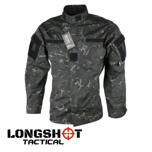 Tactical ACU Shirt – BTP Black Camo - Longshot Tactical