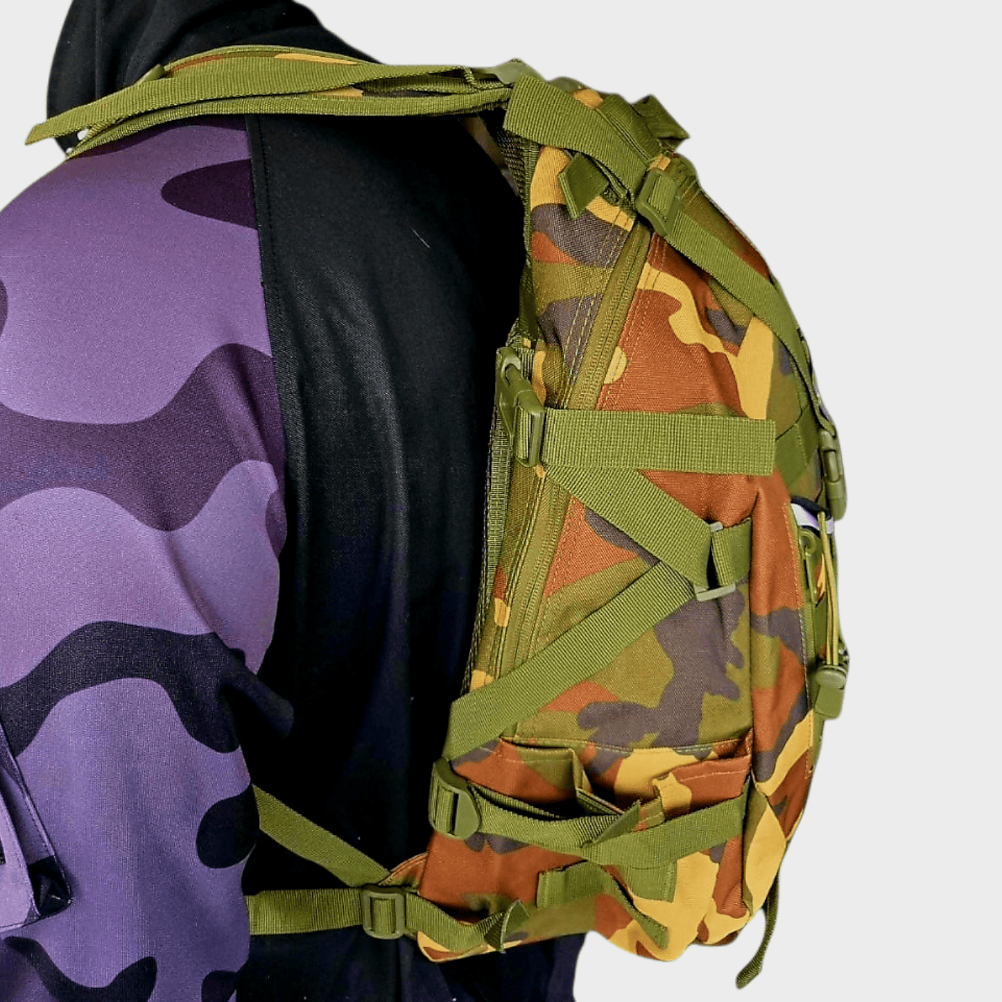 Tactical Backpack Day Pack - Woodland - Longshot Tactical