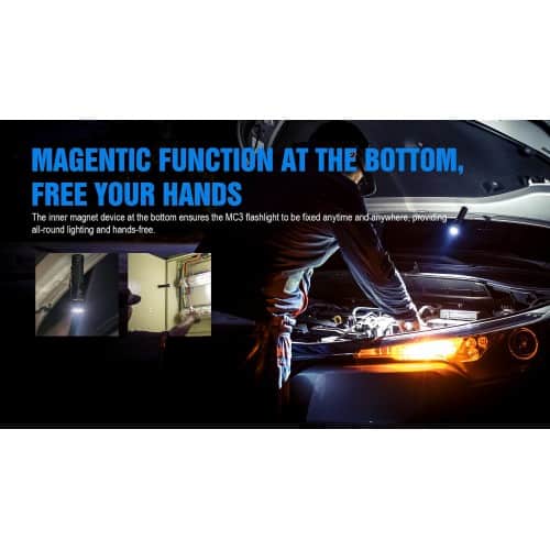 TrustFire MC3 EDC Magnetic Rechargeable Flashlight - Longshot Tactical